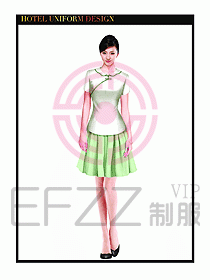 餐飲服務員茶藝師制服設計1481