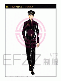 酒店門童保安行李生制服設計938
