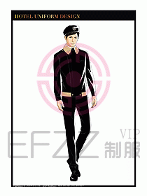 酒店門童保安行李生制服設計968