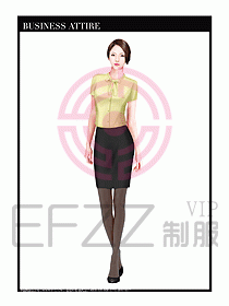 專賣店營業員職業裝設計圖1269