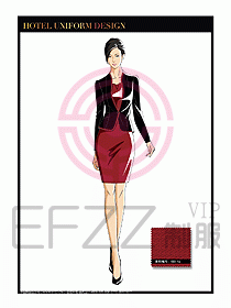 酒店大堂服務員制服設計773