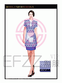 酒店中餐服務(wù)員制服設(shè)計1503
