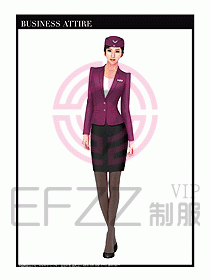 職業(yè)裝空姐服制服設(shè)計(jì)圖740