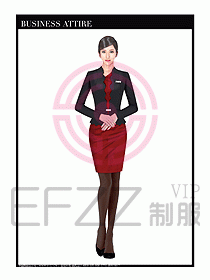 職業裝空姐服制服設計圖750