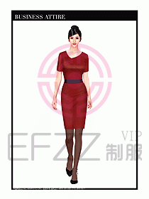 職業裝空姐服制服設計圖752