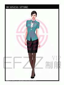職業裝空姐服制服設計圖771