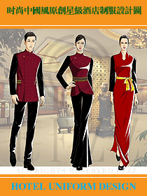 時(shí)尚中國(guó)風(fēng)原創(chuàng)星級(jí)酒店制服設(shè)計(jì)圖