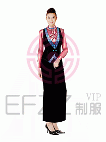 西餐咨客服裝077