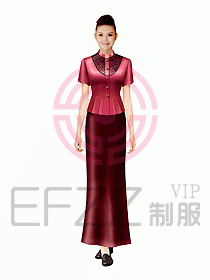 西餐咨客服裝126