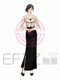 西餐咨客服裝152
