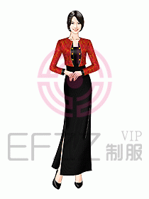 西餐咨客服裝159
