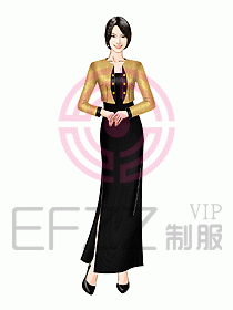 西餐咨客服裝163