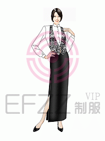 中餐迎賓制服134