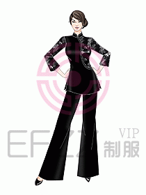 酒店中餐服務員制服設計909