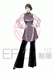 酒店中餐服務員制服設計933