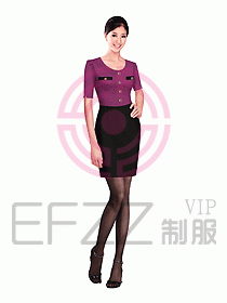 女職業裝短袖襯衫設計圖172