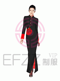 中餐服務員制服設計圖1030