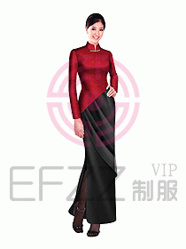 中餐迎賓制服設計圖520