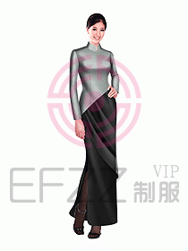 中餐迎賓制服設計圖521