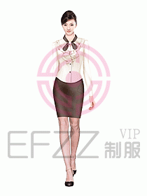 女職業裝長袖襯衫設計圖137