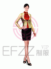 中餐服務(wù)員服裝設(shè)計(jì)效果圖1042