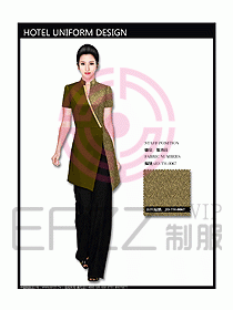 中餐服務(wù)員服裝設(shè)計效果圖1085