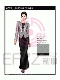 西餐咨客服裝設計效果圖301