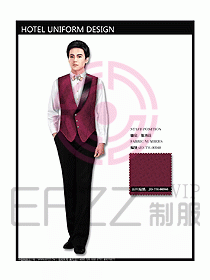 西餐服務員制服設計效果圖707