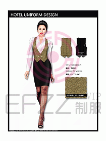 西餐服務(wù)員制服設(shè)計效果圖714