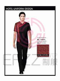 中餐服務員制服設(shè)計效果圖1091