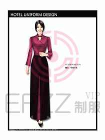 中餐迎賓制服設(shè)計(jì)效果圖567