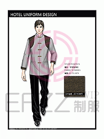 中餐服務(wù)員制服設(shè)計效果圖1142