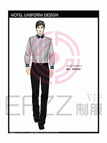 中餐服務員制服設計效果圖1147