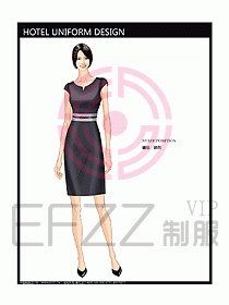 酒店總臺(tái)接待員制服設(shè)計(jì)效果圖437