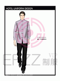 酒店中餐服務(wù)員制服設(shè)計(jì)效果圖1196