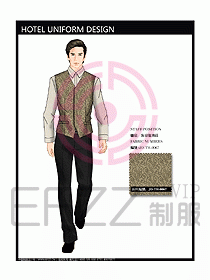 酒店客服服務員制服設計效果圖306