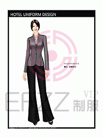 酒店前廳總臺制服設(shè)計圖443