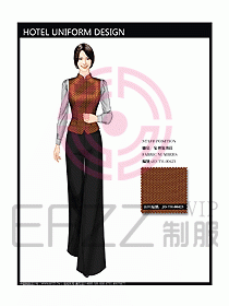 酒店西餐服務生制服設計圖749