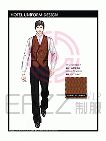 酒店西餐服務生制服設計圖739