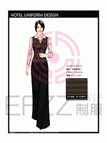 酒店中餐服務員制服設計圖1185