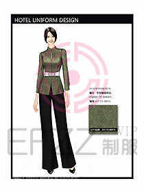 酒店中餐服務員制服設計圖1193
