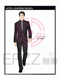 前臺服務生制服設計效果圖474