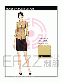 酒店中餐服務員制服設計圖1210