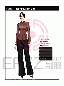 酒店中餐服務員制服設計圖1217