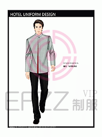 酒店中餐服務員制服設計圖1222