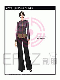 酒店中餐服務(wù)員制服設(shè)計圖1258
