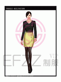 時尚職業女西服設計圖748