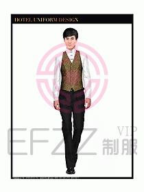 酒店中餐服務員制服設計圖1289