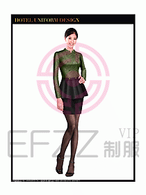 酒店西餐服務生制服設計圖781