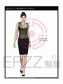酒店西餐服務生制服設計圖809